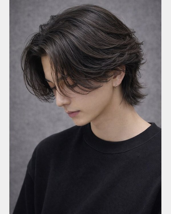 F-CODE 難波の施術例。毛流れニュアンスパーマ（担当 F-CODE）